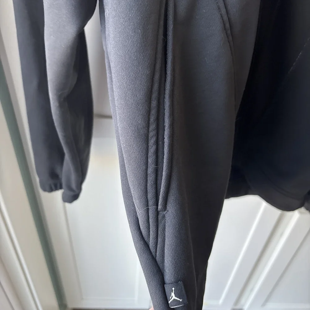 Jordan Men's Two-Tone Black and White Zip Up‎ Hoodie Men's Medium